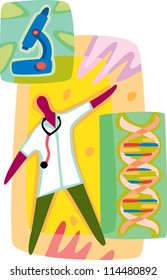 A doctor analyzing the DNA