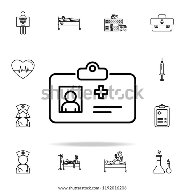 doctor badge icon. Hospital icons universal set\
for web and\
mobile