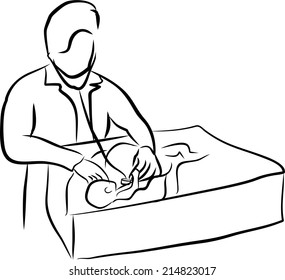 Doctor In Checking Up Preterm Birth