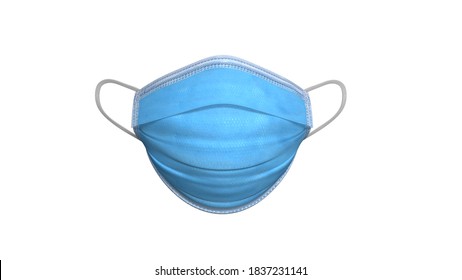 Doctor mask and corona virus protection isolated on a white background. Medical protective mask on white background, Prevent Coronavirus, protection factor for  virus . 3d render - Shutterstock ID 1837231141