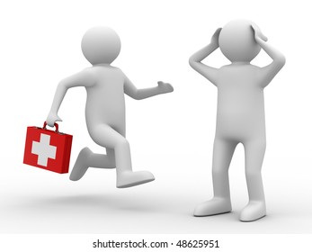 doctor and patient on white background. Isolated 3D image - Powered by Shutterstock