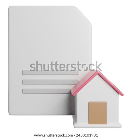 Document File Report 3D Rendering Illsutration