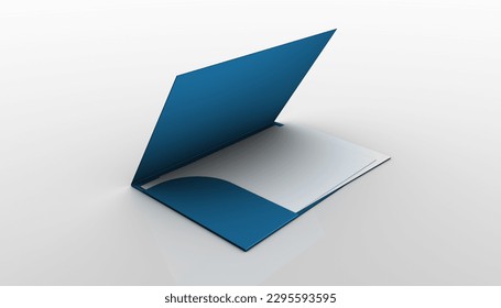 Document in folder - 3D illustration