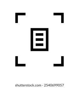 Document icon. Digital scanning Document  icon, vector illustration