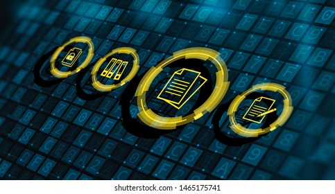 10,046 Records management icons Stock Illustrations, Images & Vectors ...