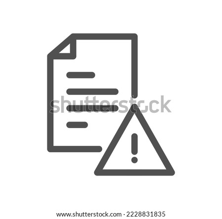 Document and paper icon outline and linear symbol.	
