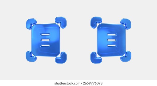 document scanner 3D icon on isolate white background
