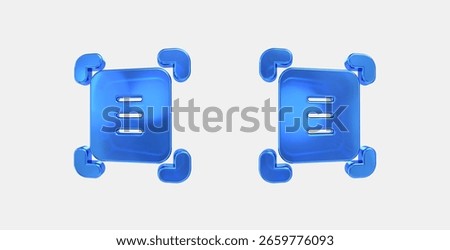 document scanner 3D icon on isolate white background