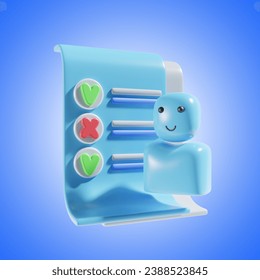 document setting icon 3d illustration