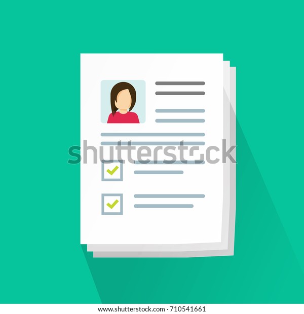 Documents Personal Data Illustration Flat Cartoon Stock Illustration 