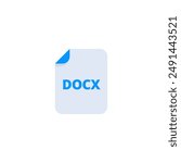 A DOCX file icon signifies a Microsoft Word document. It represents a popular format for creating and sharing editable text documents with formatting, images, and other elements.
