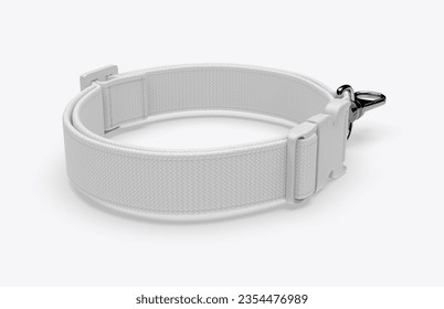 Dog adjustable collar belt blank mock up for branding and design, 3d illustration.	 - Powered by Shutterstock