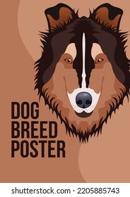 Dog Breed Poster Illustration Design.