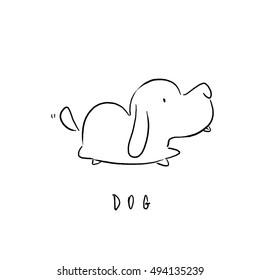 Dog Cartoon Icon Dog Run Stock Illustration 494135302