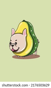 Dog Frenchie Avocado Socute Funny