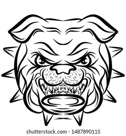 Dog Head Icon Flat Style Cartoon Stock Illustration 1487890115 ...