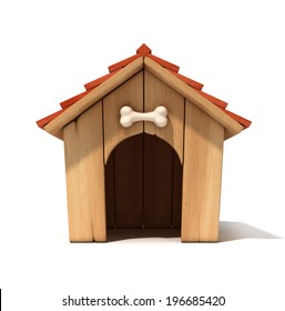 dog house 3d illustration 