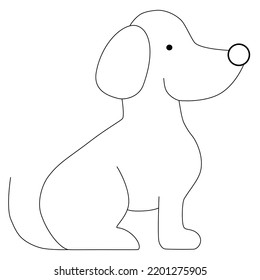 Dog Illustration Black White Outline Transparent Stock Illustration ...