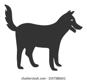 Dog Raster Icon Flat Dog Pictogram Stock Illustration 1557380651 ...