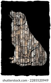 Dogs typically stand for devotion and belief. A dog represents the quality of loyalty personified in an allegorical picture.
This piece of art represents the symbol of loyalty.