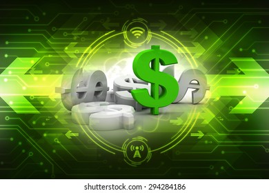 dollar currency - Shutterstock ID 294284186