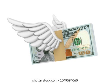 Dollar Money Wings Flying Isolated 3d Stock Illustration 1049594060 