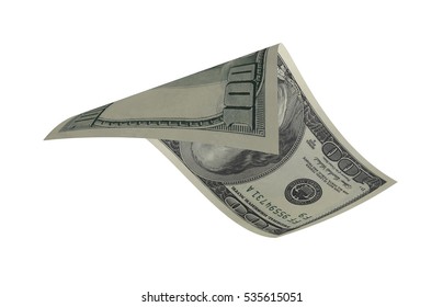 Dollar Paper Money American Banknote Flying Stock Illustration ...