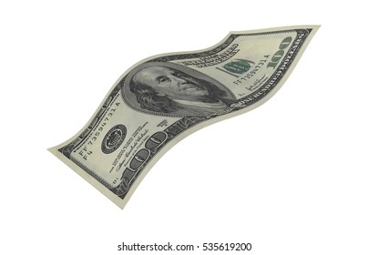 Dollar Paper Money American Banknote Flying Stock Illustration ...