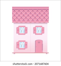 Dollhouse Pink Icon Illustration Design Print