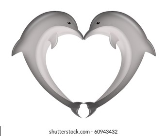 Step By Step Dolphin Heart Drawing - Frank And Zoey