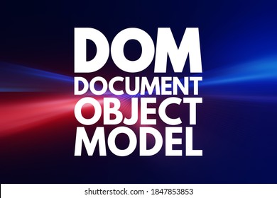 Dom Document Object Model Acronym Technology: Hình minh họa có sẵn ...