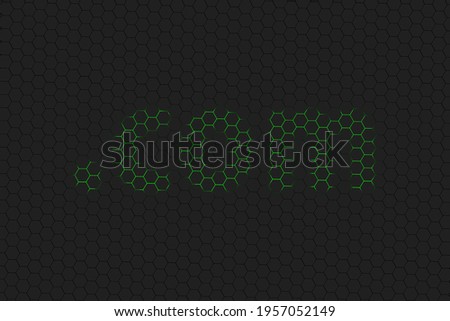Domain concept, Dot Com, Dotcom, Registration, Online Identity, Website, green hexagon