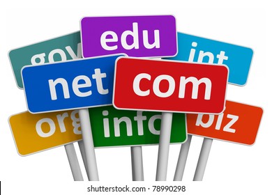 Domain Names And Internet Concept