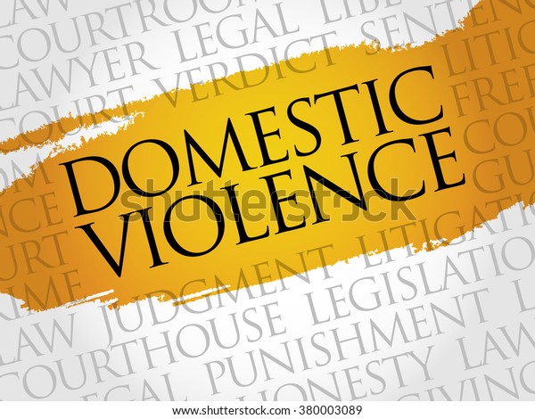 Domestic Violence Word Cloud Concept Stock Illustration 380003089