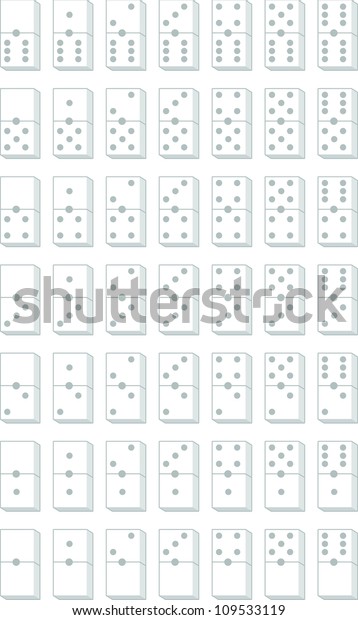 Dominoes Game Pieces Set Stock Illustration 109533119