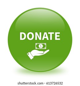 Donate icon. Internet button.3d illustration