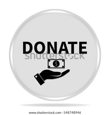 Donate icon. Internet button.3d illustration
