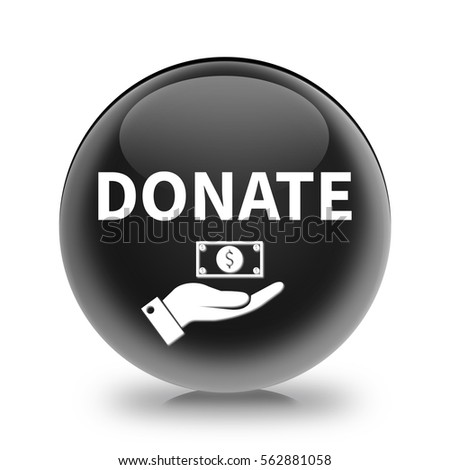 Donate icon. Internet button.3d illustration