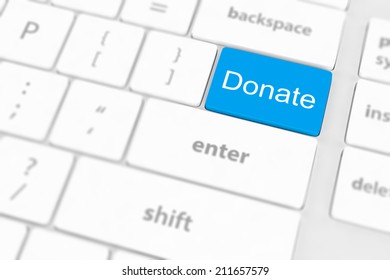 donate key word on computer keyboard,