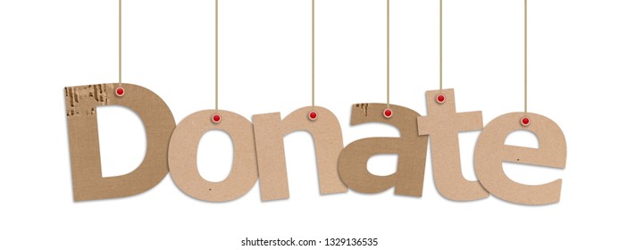 donate in white background 