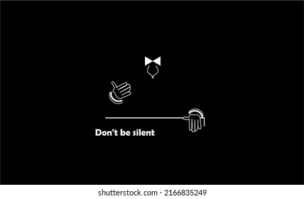 693 Don't be silent Images, Stock Photos & Vectors | Shutterstock