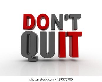 don't quit, 3D rendering