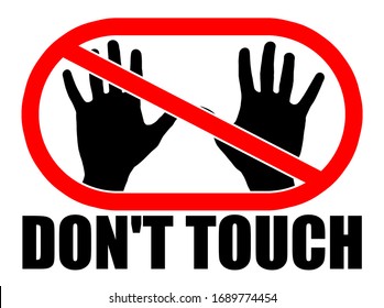 Dont Touch Illustration Hands Prohibition Sign Stock Illustration ...