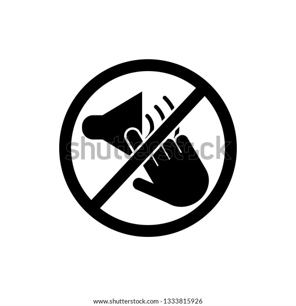 don't touch, sound icon. Element of prohibition sign
icon. Premium quality graphic design icon. Signs and symbols
collection icon