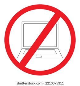 Don't Use Laptop Icon Or Symbol Looks Simple 