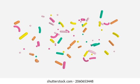 Donut sprinkles on isolated background 3d illustration - Powered by Shutterstock