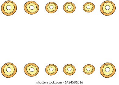 donut white chocolate coating design frame - Powered by Shutterstock