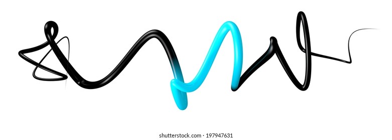 Doodle 3d Curve Line 