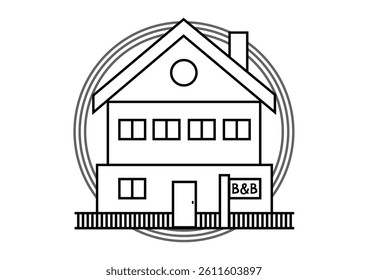Doodle of a Bed and Breakfast