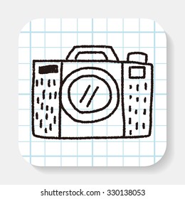 Drawn Yellow Camera Doodle Sticker Flash Stock Vector (Royalty Free ...